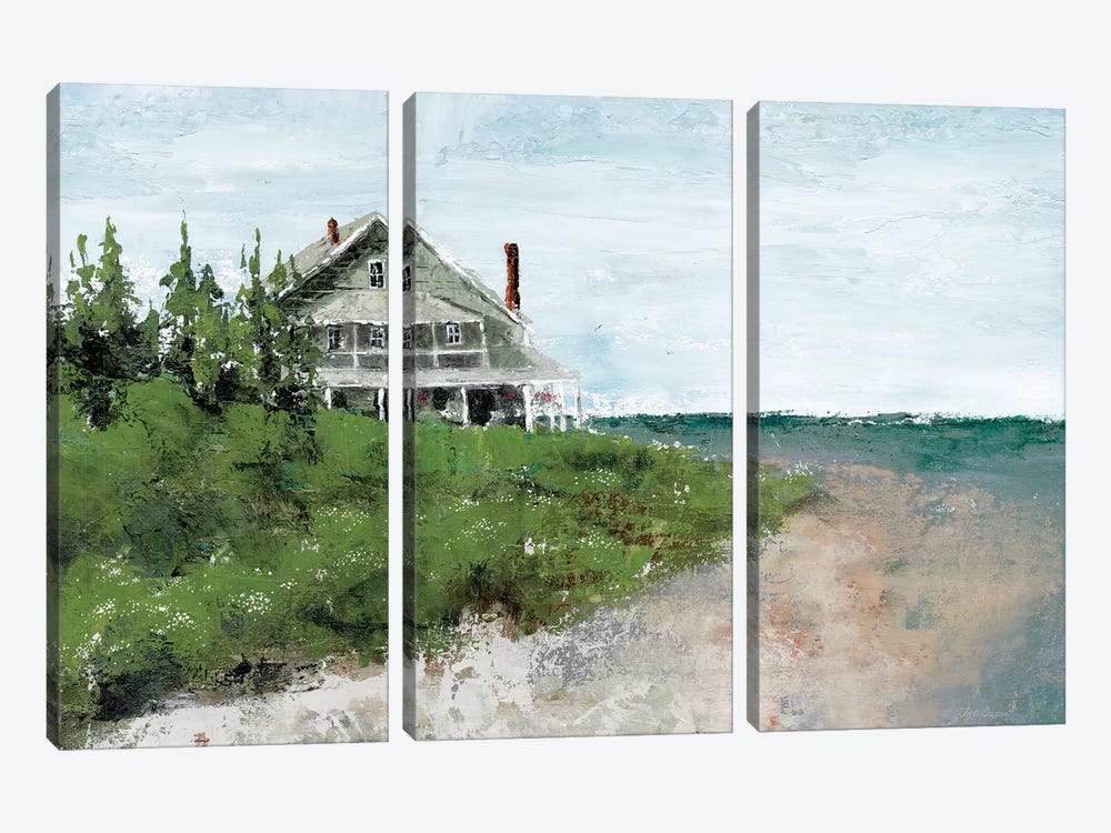 Beach Cottage Life by Marie Elaine Cusson 3-piece Canvas Artwork
