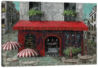 Café Monmartre Canvas Art Print - Marie-Elaine Cusson