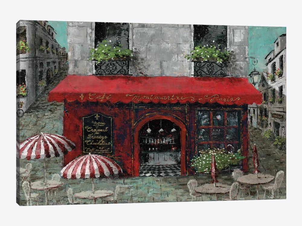 Café Monmartre by Marie Elaine Cusson 1-piece Canvas Wall Art