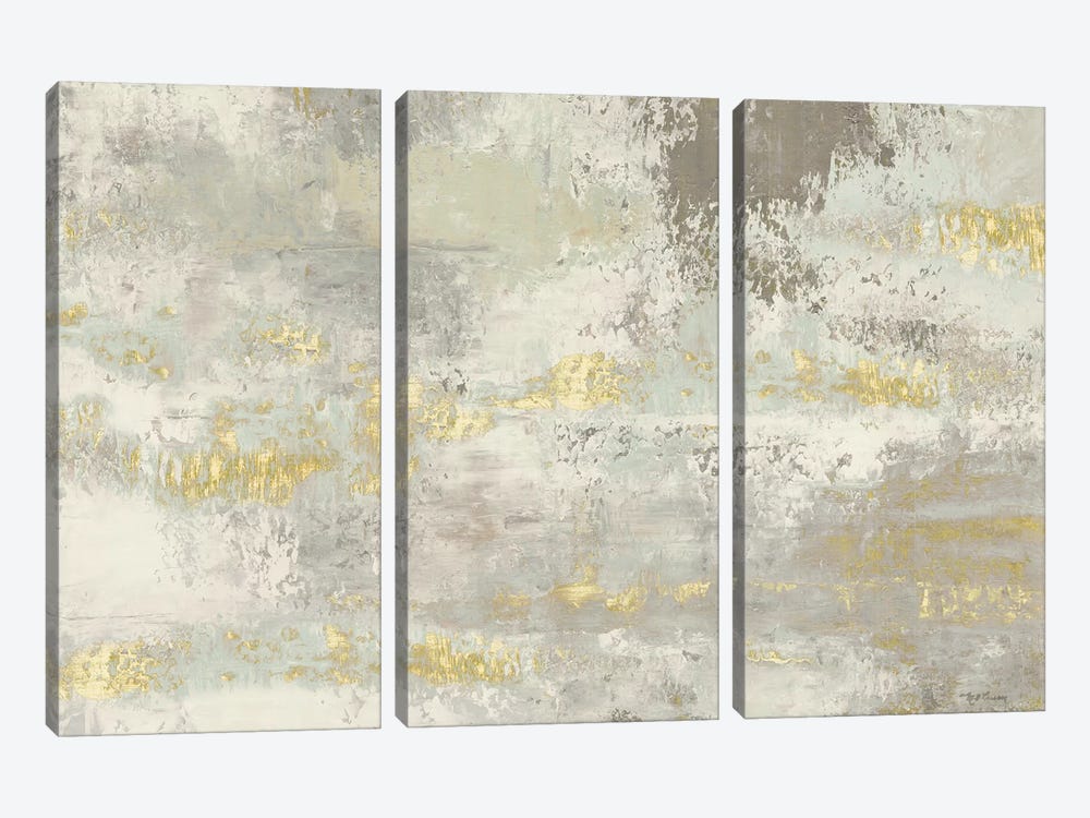 Blooming Day Golden Grey by Marie Elaine Cusson 3-piece Canvas Art