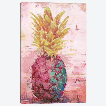 Painted Pineapple I Canvas Print #MEC61} by Marie Elaine Cusson Canvas Print