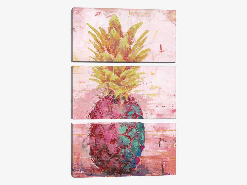 Painted Pineapple I by Marie Elaine Cusson 3-piece Canvas Art