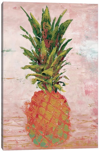 Painted Pineapple II Canvas Art Print - Pineapple Art