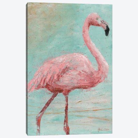 Pink Flamingo I Canvas Print #MEC63} by Marie Elaine Cusson Art Print