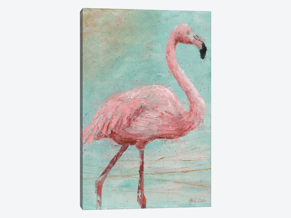 Pink Flamingo I by Marie Elaine Cusson 1-piece Canvas Art