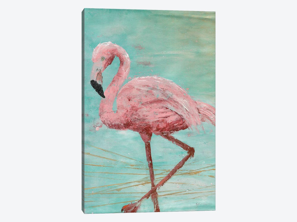 Pink Flamingo II by Marie Elaine Cusson 1-piece Canvas Art Print
