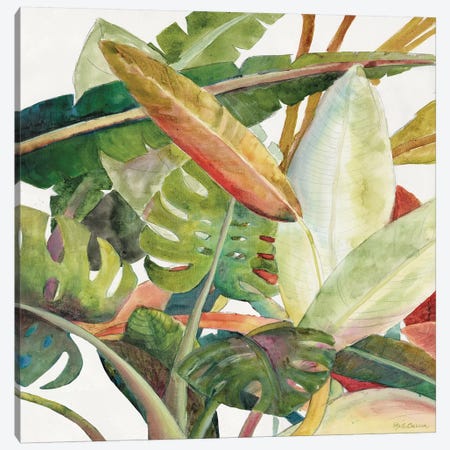 Tropical Lush Garden Square II Canvas Print #MEC68} by Marie Elaine Cusson Canvas Art Print