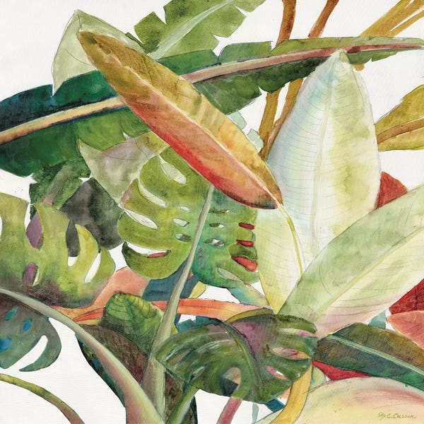 Pineapples: Tropical Lush Garden Square II by Marie-Elaine Cusson