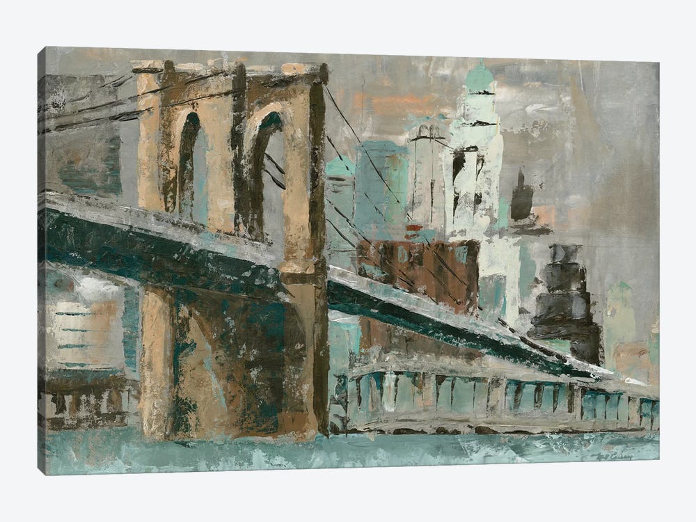 Brooklyn Bridge Cityscape by Marie Elaine Cusson 1-piece Canvas Wall Art