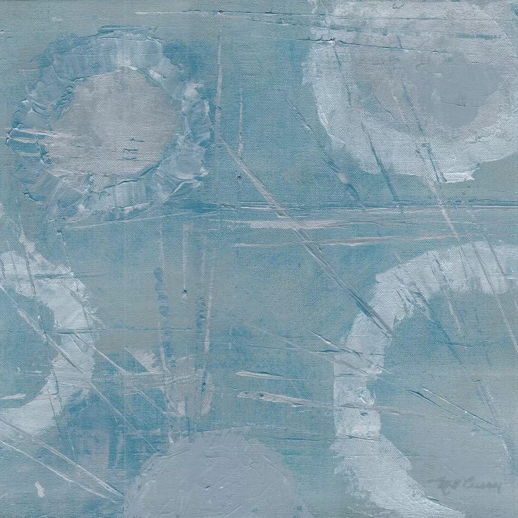 Champagne Burst Blue/Gray by Marie Elaine Cusson canvas print