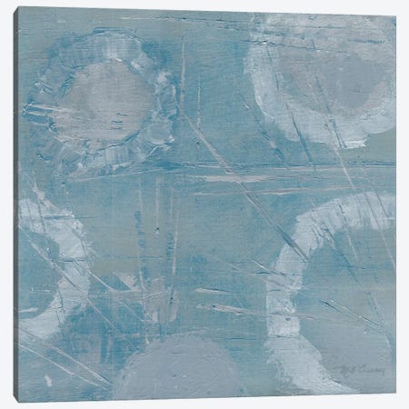 Champagne Burst Blue/Gray Canvas Print #MEC8} by Marie Elaine Cusson Canvas Artwork