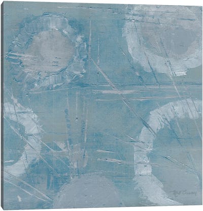Champagne Burst Blue/Gray Canvas Art Print - Marie-Elaine Cusson