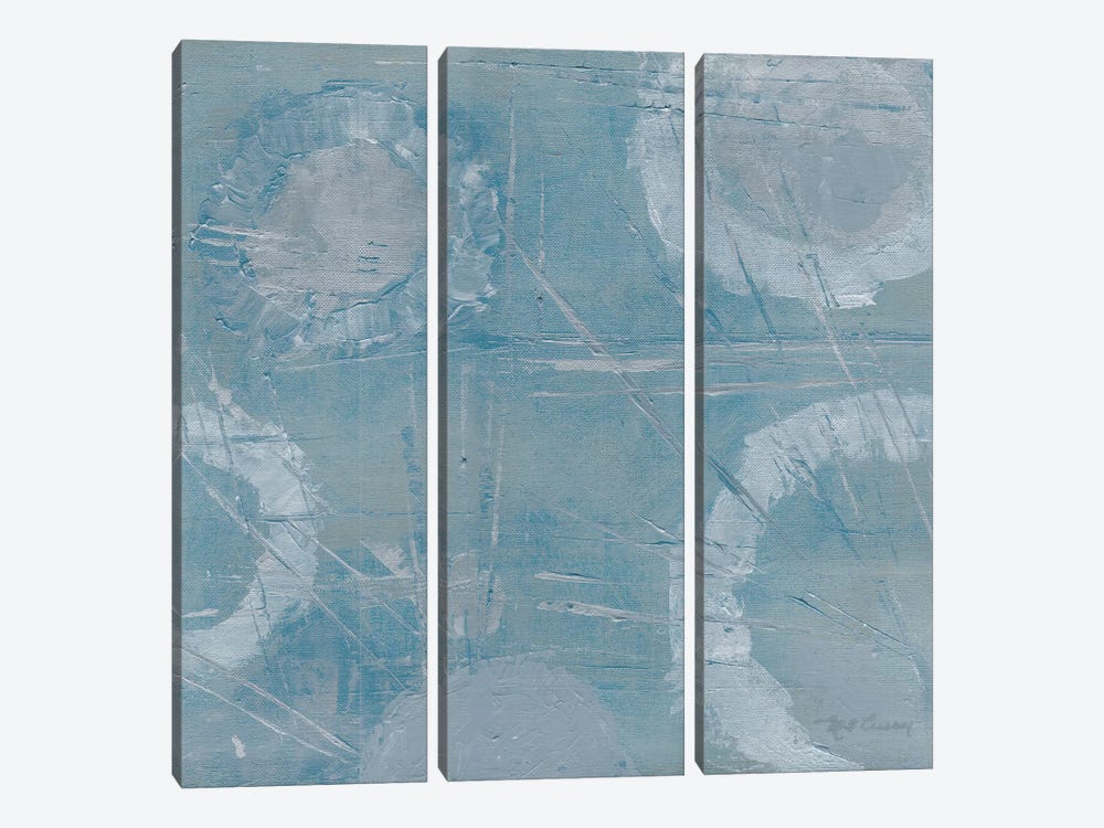 Champagne Burst Blue/Gray by Marie Elaine Cusson 3-piece Canvas Print