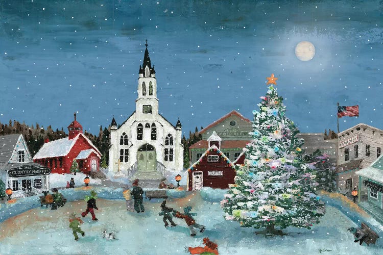 Christmas Scene-Moon by Marie Elaine Cusson wall art