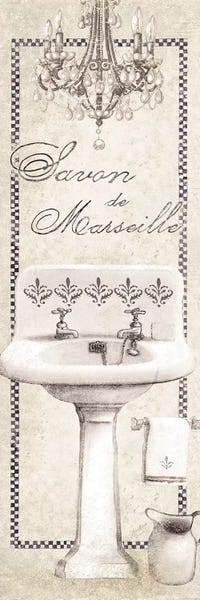 Marie-Elaine Cusson: Fleur de Lis Bath Panel I by Marie-Elaine Cusson