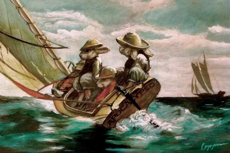 Bunny Boat by Melinda Copper wall art