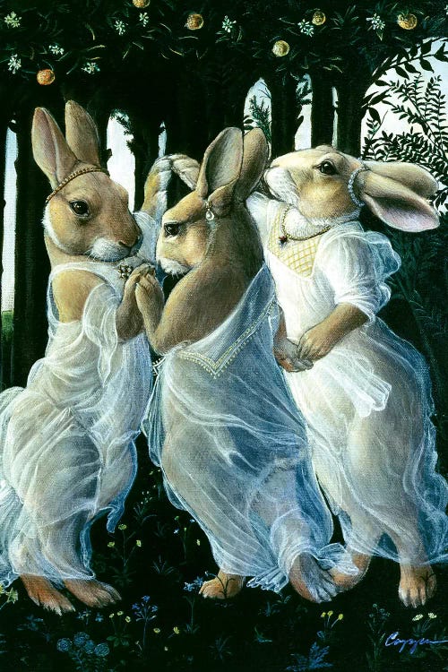 Bunny Graces by Melinda Copper wall art