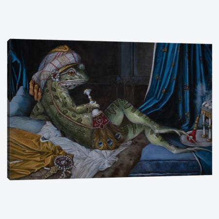 Frog Odalisque Canvas Print #MEN71} by Melinda Copper Canvas Art Print