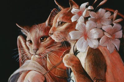 Cat Angels by Melinda Copper art print
