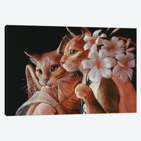 Cat Angels Canvas Print #MEN73} by Melinda Copper Canvas Print