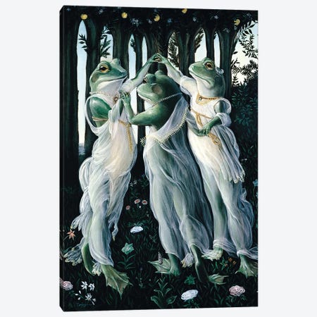 Botticelli Frogs Canvas Print #MEN8} by Melinda Copper Canvas Print