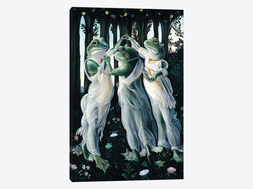 Botticelli Frogs by Melinda Copper 1-piece Canvas Wall Art