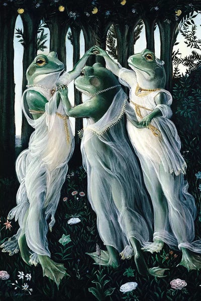Frogs: Botticelli Frogs by Melinda Copper