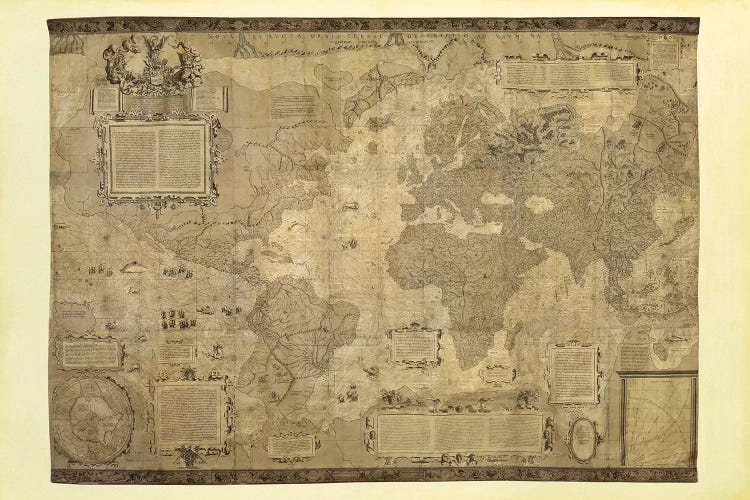 Orbis Terrae Descriptio by Gerardus Mercator canvas print