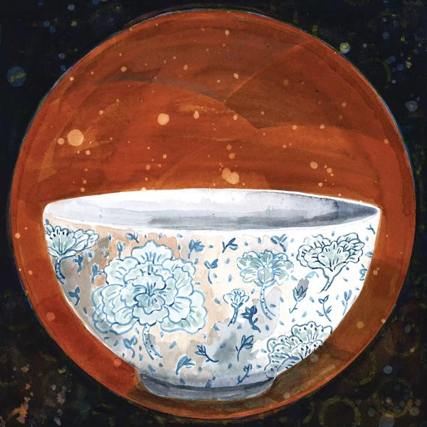 Miri Eshet: Bowl On Rust Circle by Miri Eshet