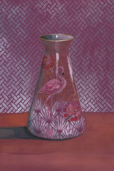 Flamingo Vase by Miri Eshet multi panel art