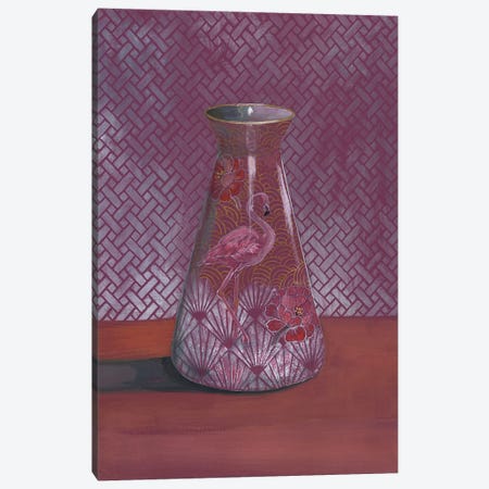Flamingo Vase Canvas Print #MET12} by Miri Eshet Canvas Art Print