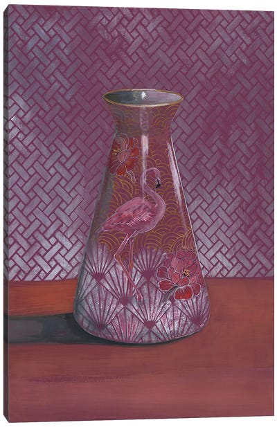 Flamingo Vase Canvas Art Print - Miri Eshet