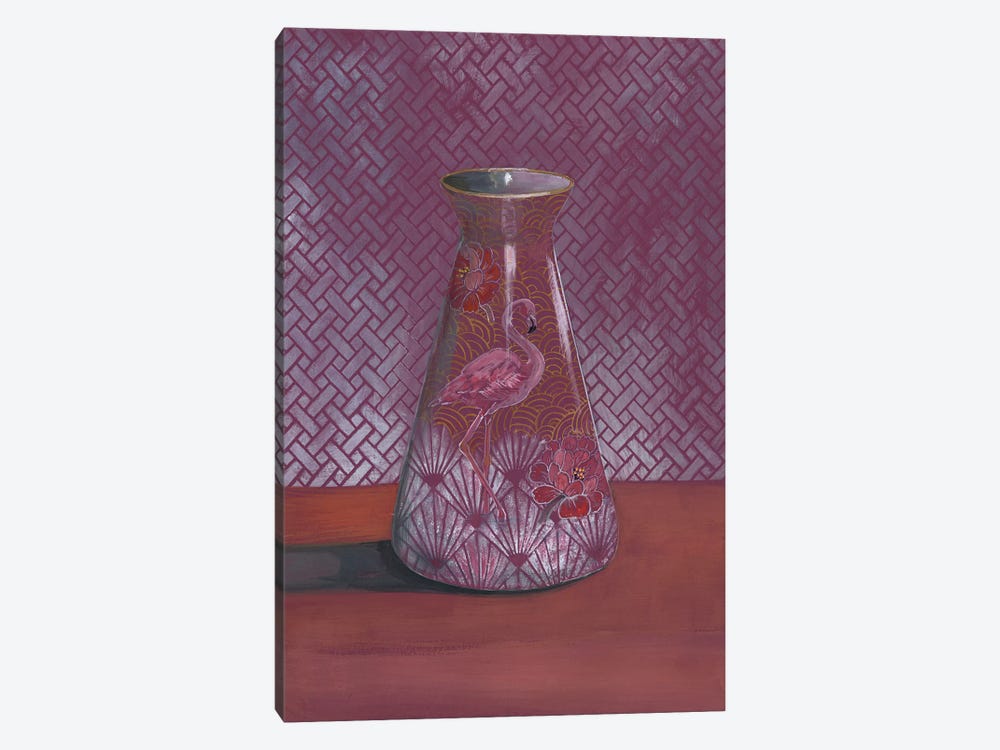 Flamingo Vase by Miri Eshet 1-piece Canvas Art