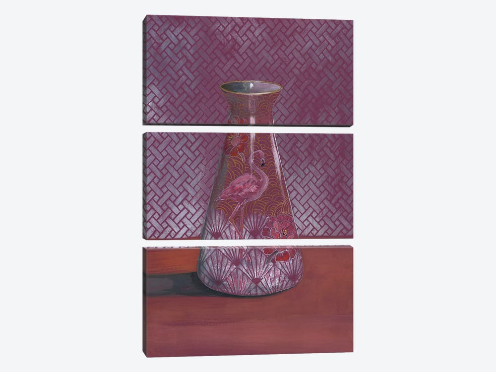 Flamingo Vase by Miri Eshet 3-piece Canvas Art