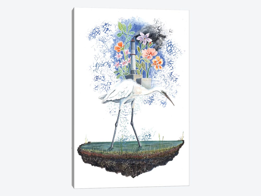 Heron Dreams by Miri Eshet 1-piece Canvas Print