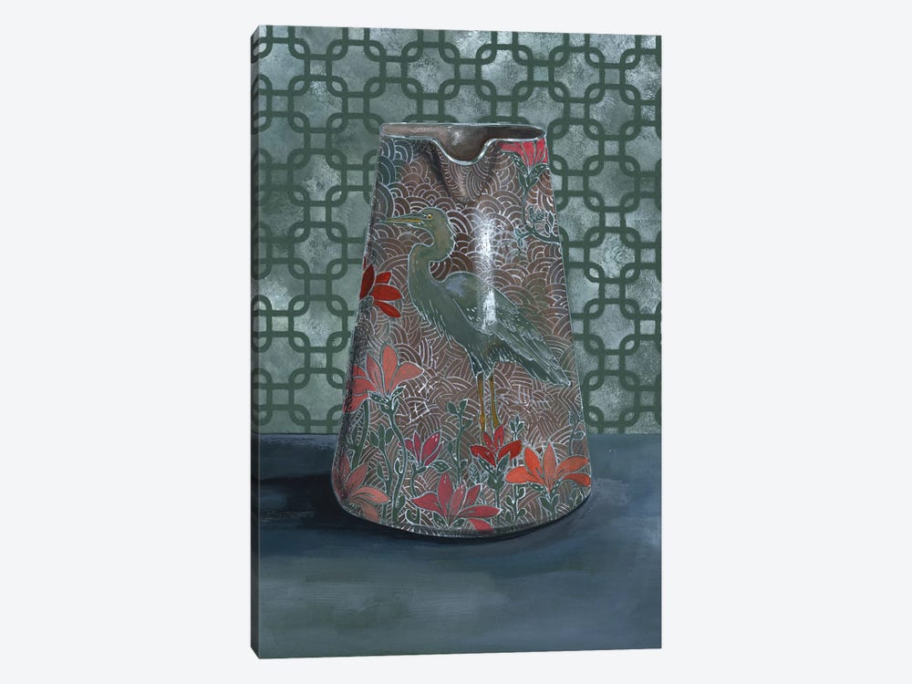 Heron Vase by Miri Eshet 1-piece Canvas Art Print