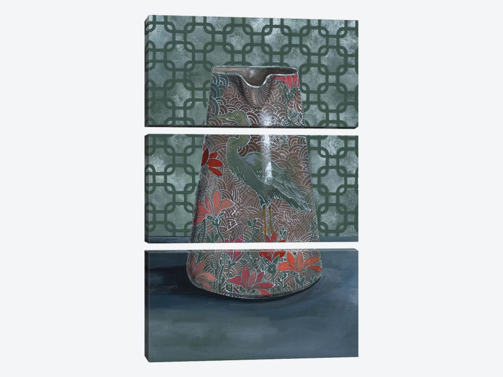 Heron Vase by Miri Eshet 3-piece Canvas Print