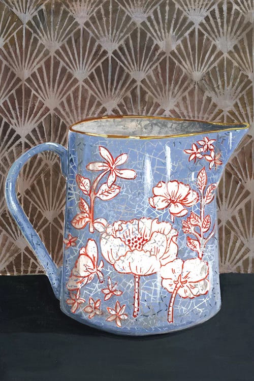 Pale Blue Floral Vase