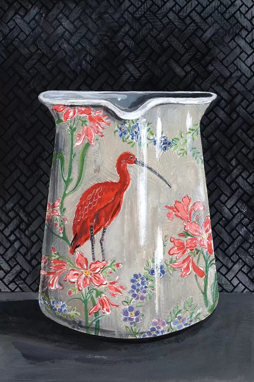 Scarlet Ibis Vase