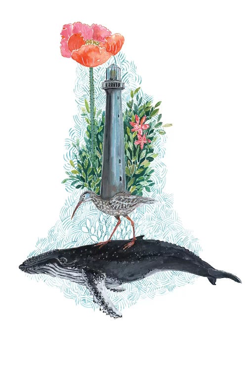 Humpback Whale Dreams by Miri Eshet wall art