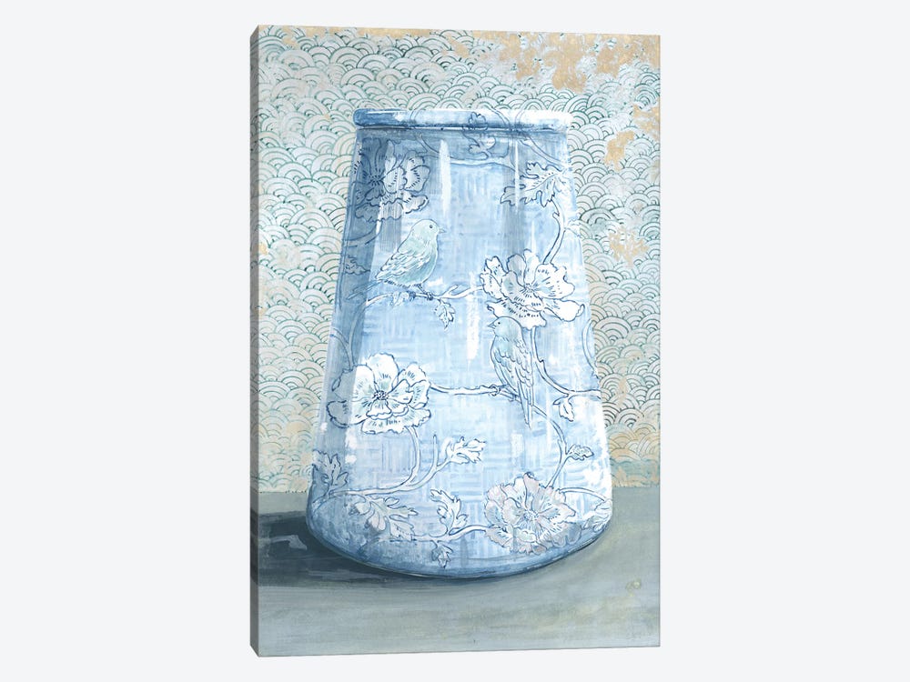 Blue China Vase by Miri Eshet 1-piece Canvas Wall Art