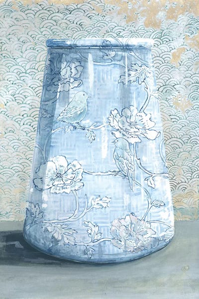 Charming Blue: Blue China Vase by Miri Eshet