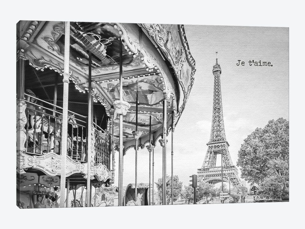 Je T'Aime - Paris by Melanie Viola 1-piece Canvas Art Print