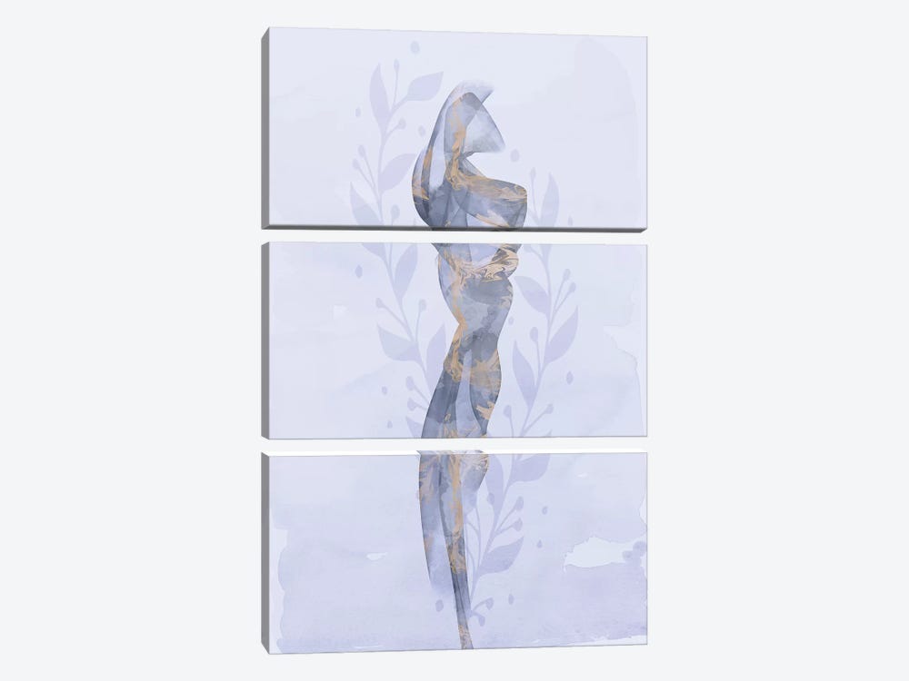 Silk Scarf In A Light Summer Breeze by Melanie Viola 3-piece Art Print