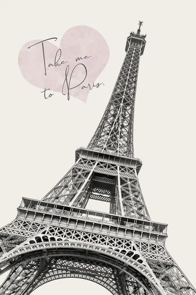 Canvas Print: Romantic Eiffel Tower - Take Me To Paris by Melanie Viola
