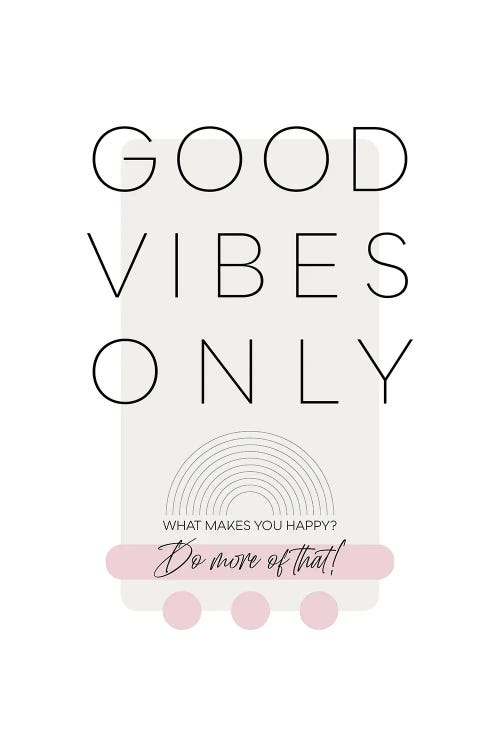What Makes You Happy - Pink by Melanie Viola wall art