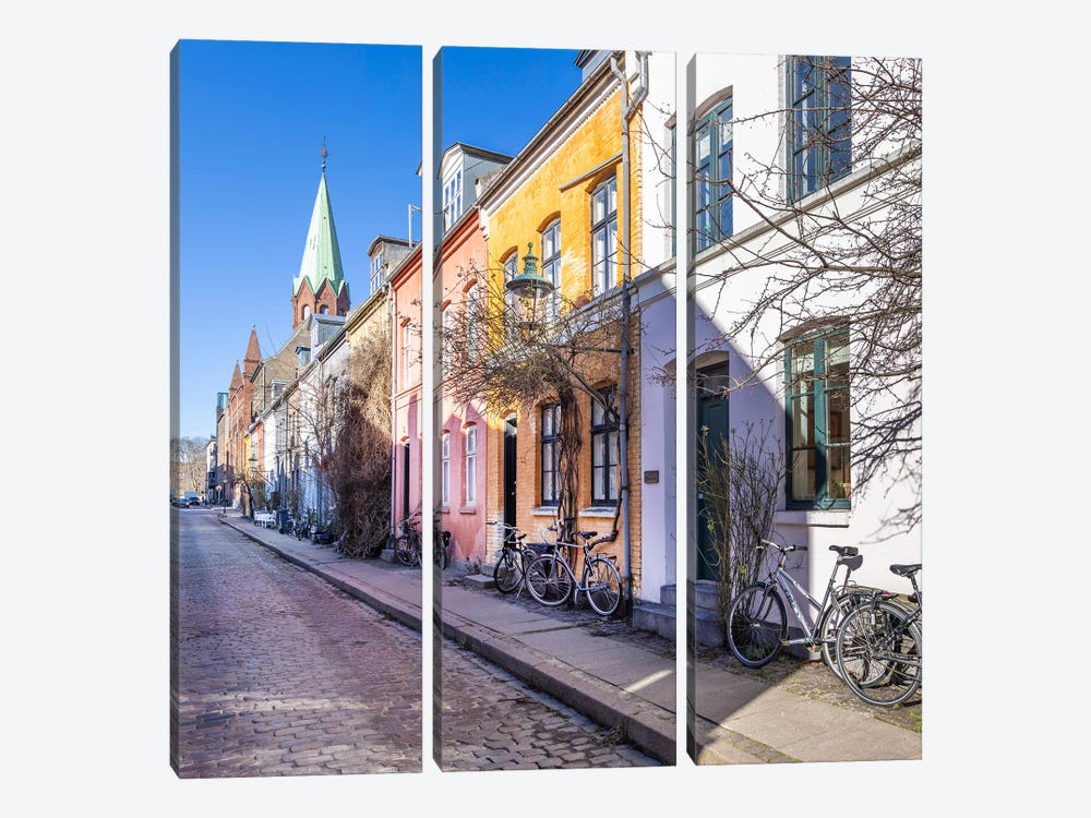 Copenhagen Krusemyntegade In Nyboder by Melanie Viola 3-piece Canvas Artwork