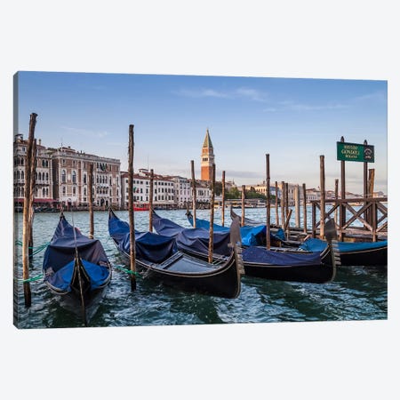 Venice Grand Canal And Gondolas Canvas Print #MEV1043} by Melanie Viola Art Print