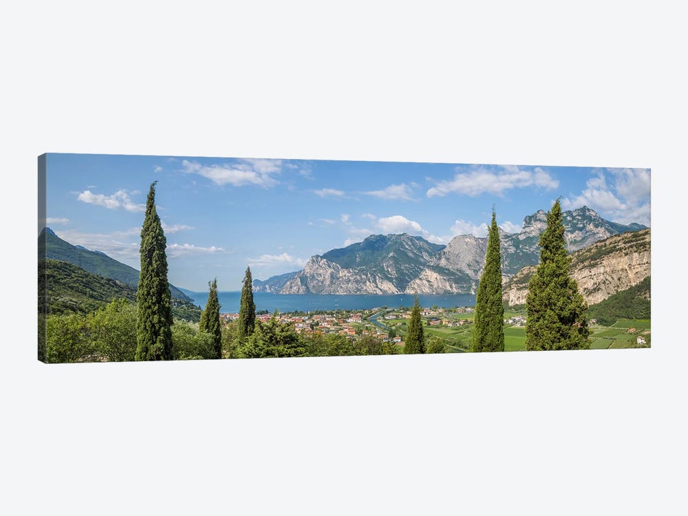 Lake Garda Italy Gorgeous Panoramic View by Melanie Viola 1-piece Canvas Art