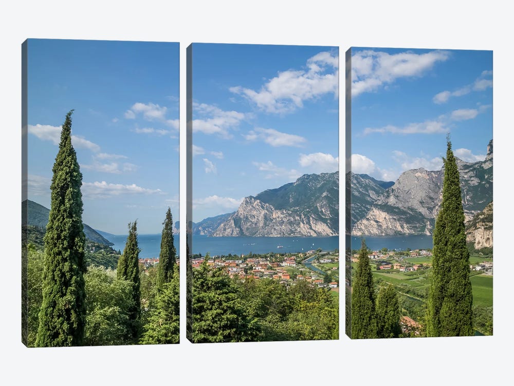 Torbole View To Lake Garda by Melanie Viola 3-piece Art Print